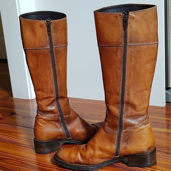 Vera Pelle Tall Leather Boots Made in Romania - Picture 11 of 12
